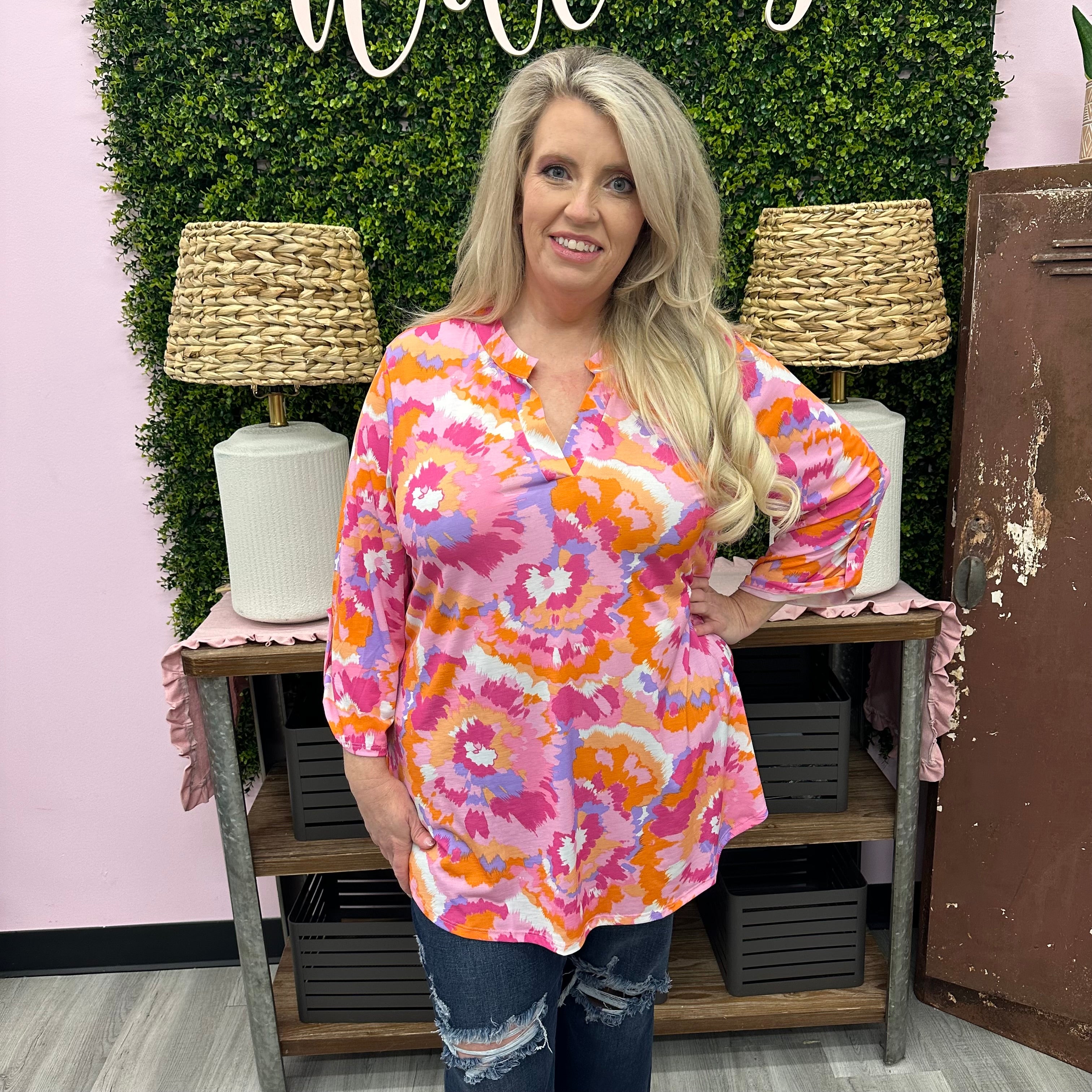 Pink Splatter Lizzy Top – Whimsy Willows Boutique