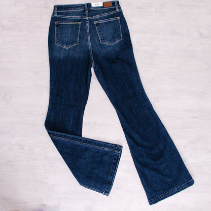 Judy Blue High-Waisted Dark Wash Flare Jeans